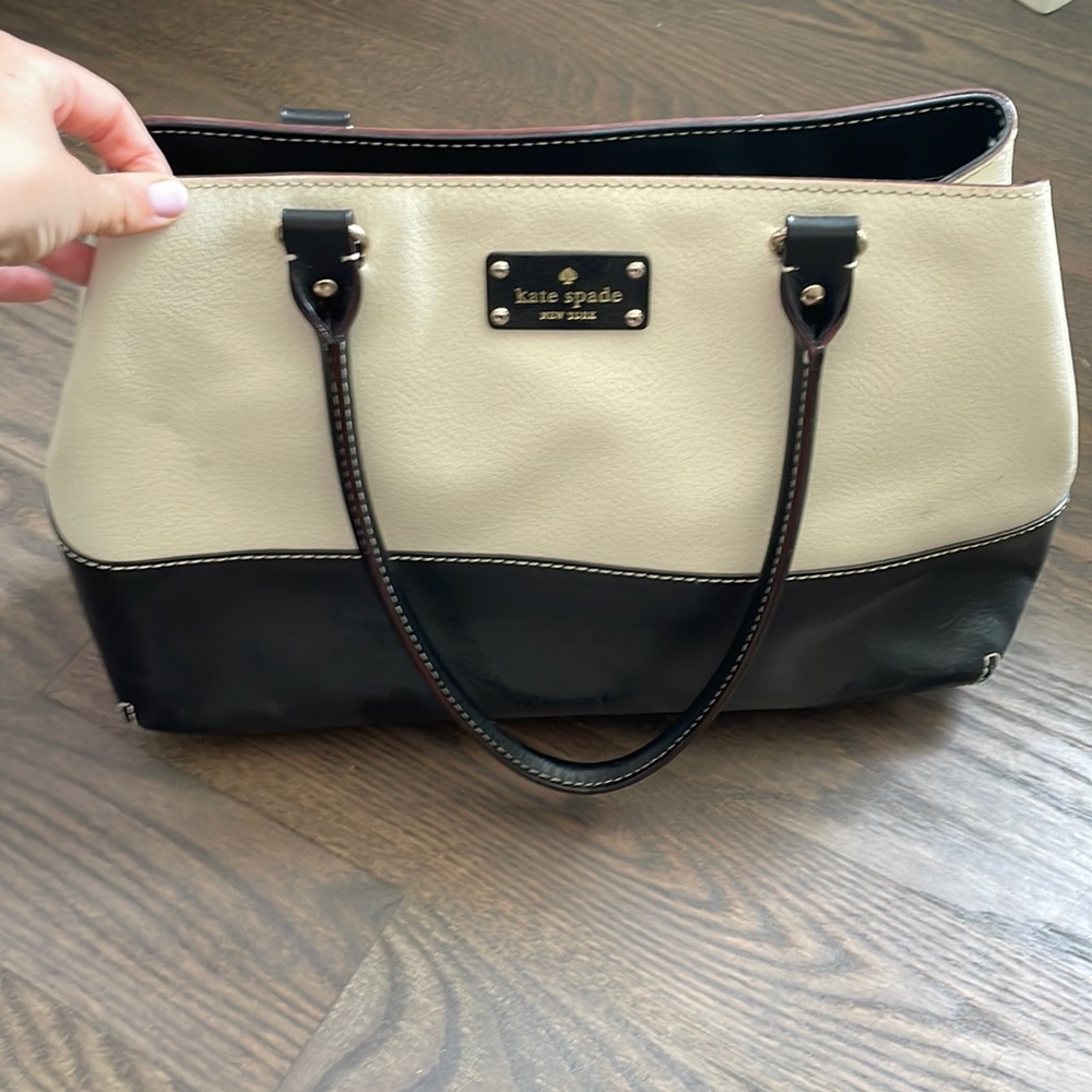 Kate Spade Black and White Leather Handbag